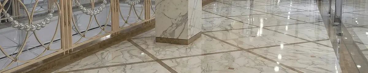Beautiful marble floor professionally installed in Houston, TX