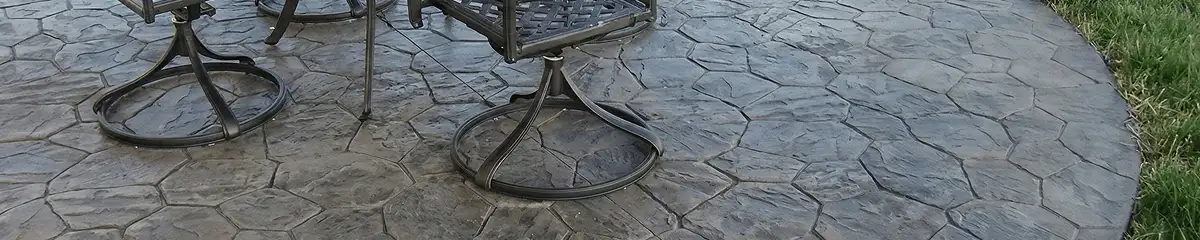 Garden relaxation area with professionally installed stone flooring in Houston TX